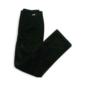 St. John by Marie Gray Black Velvet Pants Classic Straight Leg Ankle Trousers